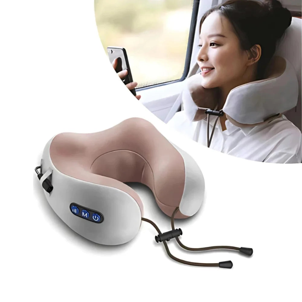 Travesseiro Massageador de Pescoço com Recarregável USB – Foam Neck Pillow