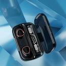 Fone de Ouvido Bluetooth 5.1 com Case LED – À Prova d’Água, Bateria de Longa Duração e Touch Control