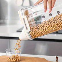 Pote Hermético com Copo Medidor – Praticidade e Organização para Sua Casa