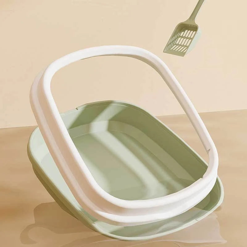 Caixa Sanitária Semi Fechada para Gatos – Com Pá e Controle de Vazamentos, 40x34x12cm