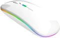 Mouse Sem Fio Recarregável RGB – Wireless 2.4GHz + Bluetooth, Silencioso, LED, 1600 DPI para Notebook e PC