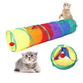 Túnel Labirinto para Gatos – Brinquedo Dobrável S-Type 2/3 Entradas com Bola Interativa