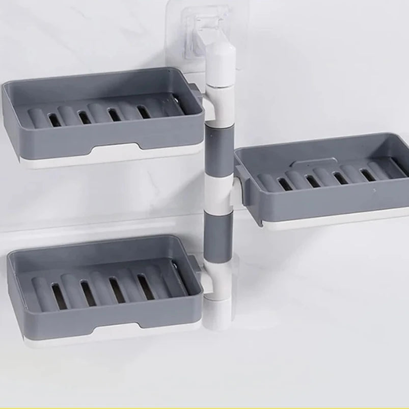 Saboneteira Organizadora Portátil 3 Andares com Drenagem – Praticidade e Organização para Banheiro e Viagens