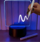 Luminária Lousa de Mesa 3D com LED e Caneta
