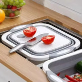 Tábua Multifuncional 3 em 1 Retrátil – Lavar, Cortar e Armazenar com Praticidade