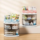 Organizador de Mesa Multifuncional com Divisórias e Gaveta – Porta-Lápis para Escritório, Estudo e Home Office