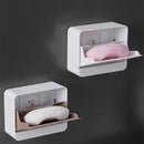 Suporte de Sabonete Parede 2 em 1 com Tampa — Drenagem Inteligente e Organização Total!