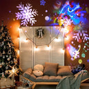 Projetor de Natal Snowflake 2025 – 16 Padrões LED Rotativos à Prova D’água