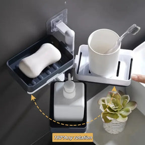 Saboneteira Organizadora Portátil 3 Andares com Drenagem – Praticidade e Organização para Banheiro e Viagens