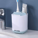 Organizador Modular para Escovas de Dentes – Suporte Higiénico com Drenagem e 3 Compartimentos