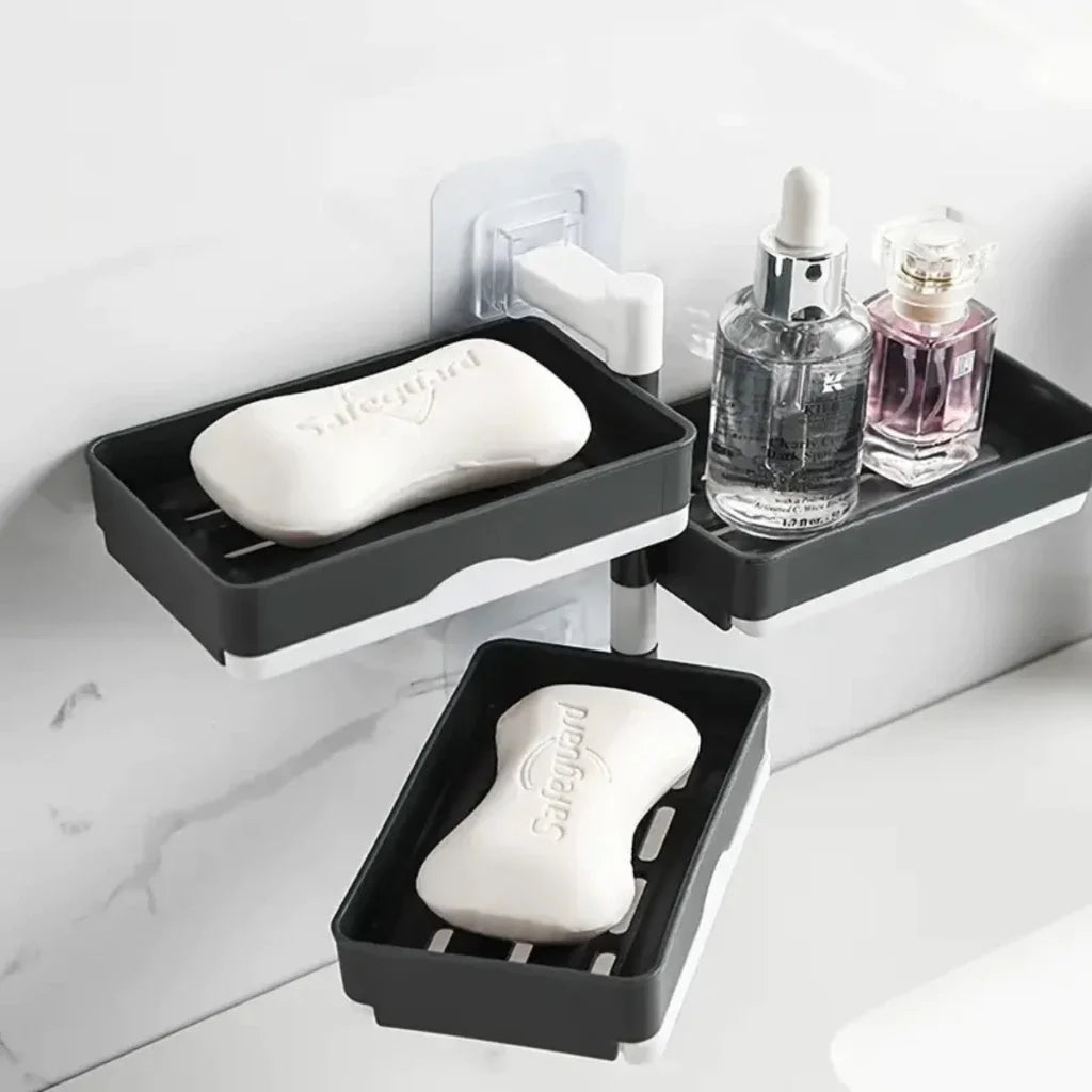 Saboneteira Organizadora Portátil 3 Andares com Drenagem – Praticidade e Organização para Banheiro e Viagens