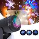 Projetor de Natal Snowflake 2025 – 16 Padrões LED Rotativos à Prova D’água