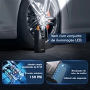 Mini Compressor de Ar Portátil 150 PSI – Encha Pneus em Minutos com Potência e Praticidade!