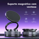 Suporte Para Celular Magnético Universal 360º com Ventosa de Alta Fixação
