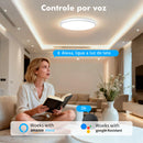 Luminária de Teto Inteligente COIBEU 24W – WiFi RGB 16 Milhões de Cores, Alexa/Google e App Tuya