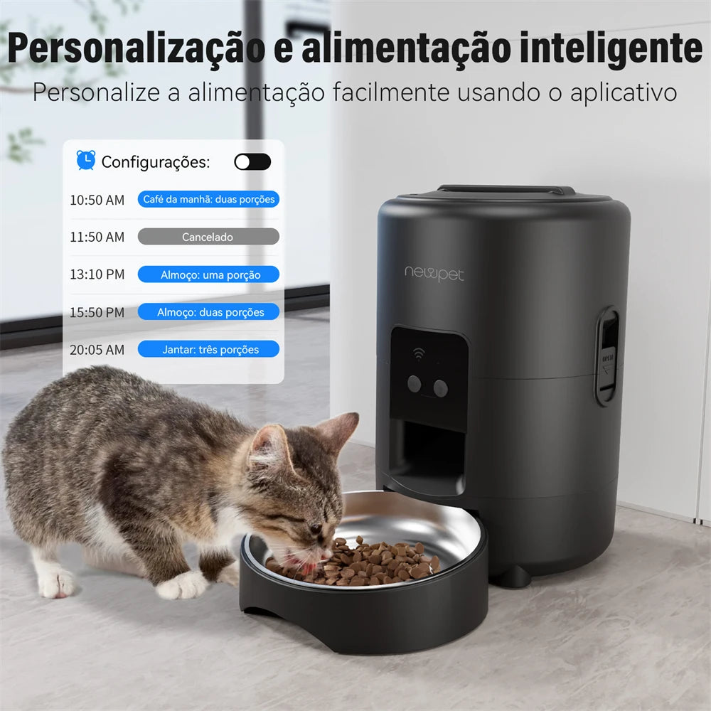 NewPet Alimentador Automático Inteligente para Gatos e Cães – 2L
