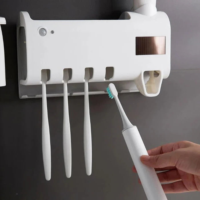 Suporte Escova de Dentes Antibacteriano Esterilizador com Luz UV